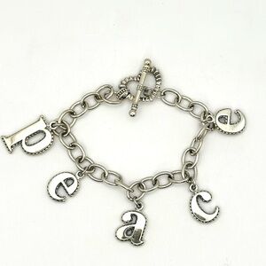Lagos Silver PEACE Charm Bracelet